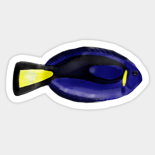 Blue Tang Sticker by melissamiddle